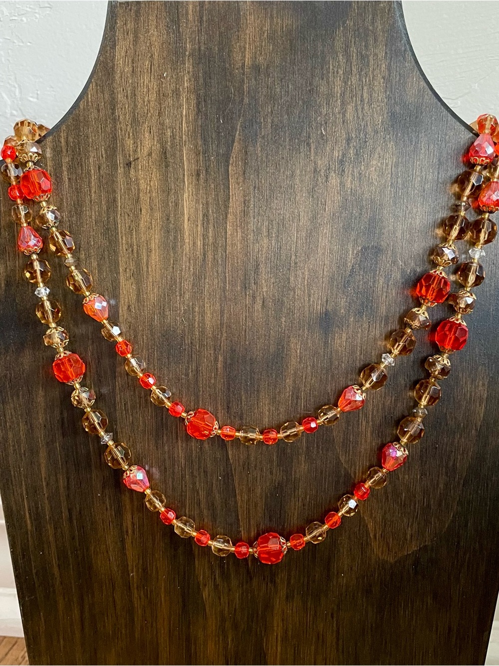 Art Deco Glass Bead Antique Necklace Flapper, Made in Germany